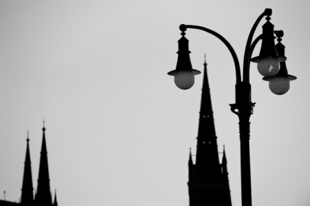 laterne und marktkirche (sw) laterne und marktkirche (sw)