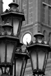 marktkirche und laternen 1 (sw) marktkirche und laternen 1 (sw)