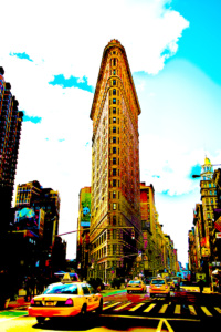 taxi to flat iron building (photo art edition)<br>photo art edition - limitiert taxi to flat iron building (photo art edition) - PHOTOGALERIE WIESBADEN - new york city - fascensation